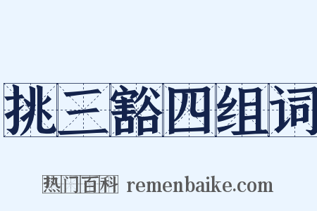 挑三豁四组词是什么意思的图片